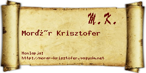 Morár Krisztofer névjegykártya